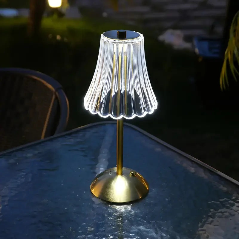 Vintage Crystal LED Desk Lamp, USB Charging, Suitable for Bedrooms and Living Rooms, Easily Creating a Warm Atmosphere
