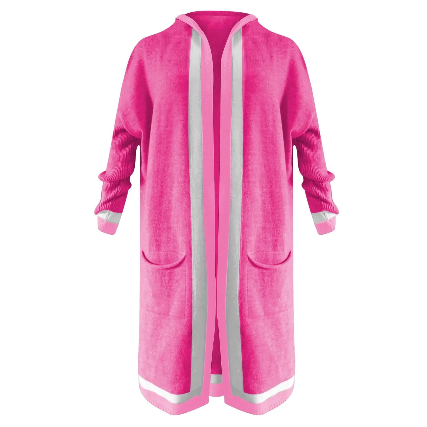 Women's Casual Hooded Sweater Cardigan Coat Chic Warm Loose Fit Streetwear Long Sweater Knitted Cardigan Autumn Winter Oversized