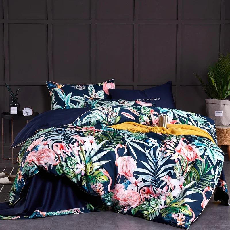 Egyptian cotton bed linen sheets, bedding sets, duvet cover.  pastoral Princess bedspreads.