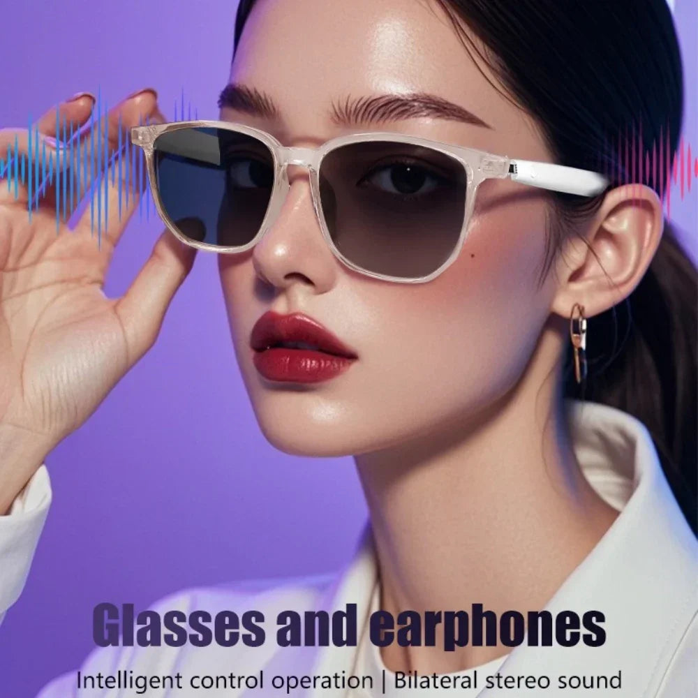GS03 Upgrade Smart Glasses, With Camera, Video Recording, AI Photo Recognition, Bluetooth, Call Translation Voice Assistant.