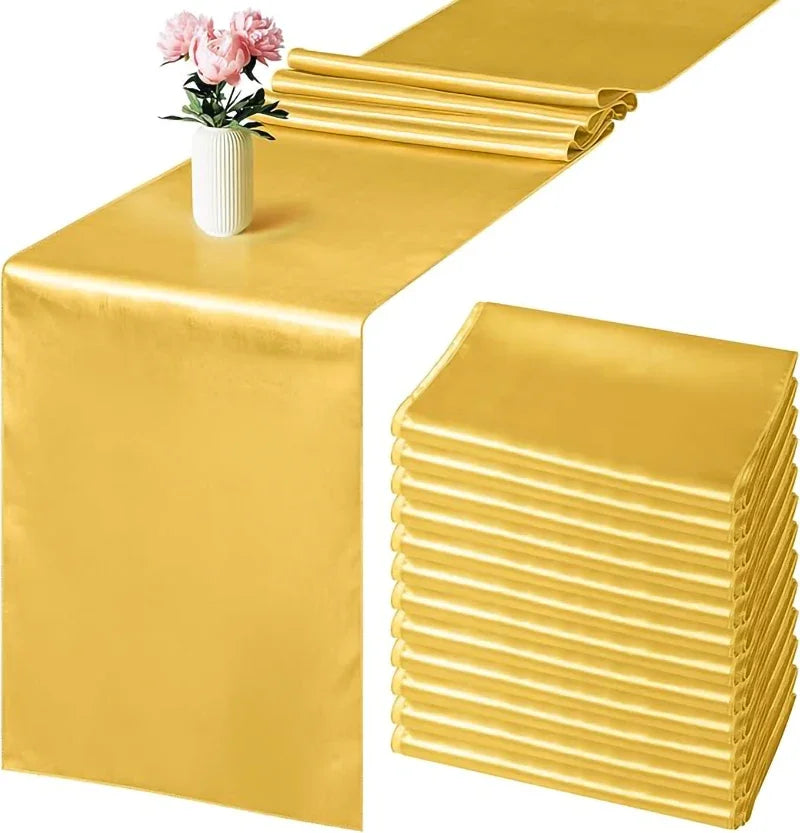 2-10PCS Satin Table Runner 30x275cm For Wedding, Party Events, Decoration, Birthday Parties ,Banquets, Decor, Graduations ,Engagements.