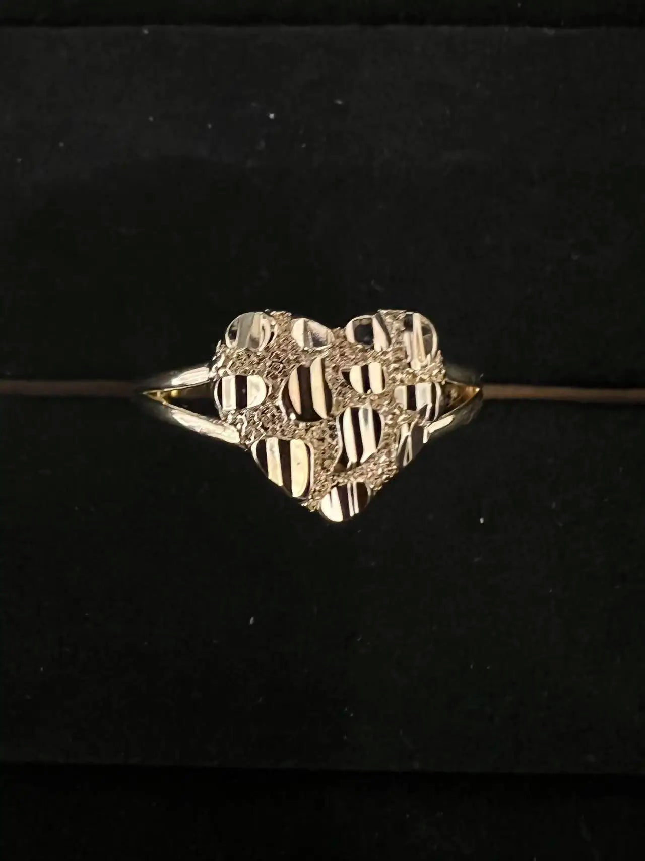 14k Gold Filled Nugget Rings Diamond Cut