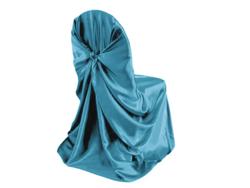 BITFLY Self Tie Satin Chair Covers Wedding Banquet Party Decoration Annual Dinner Supplies Universal Home Decor