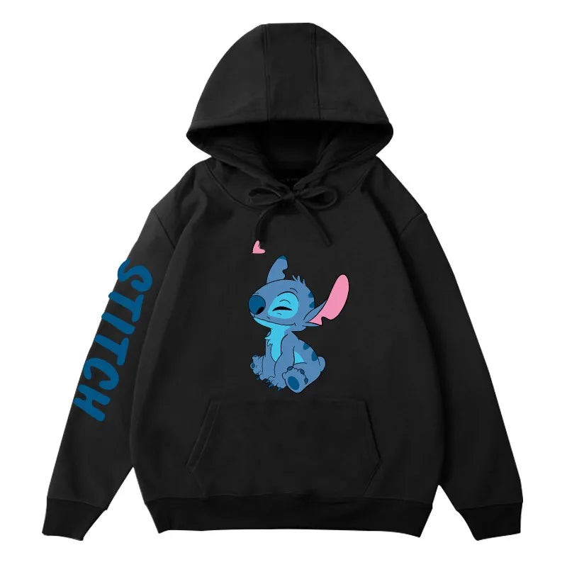 Disney Winter Couples Hoodie Stitch Sweater Loose Jacket Clothes Women's Tops