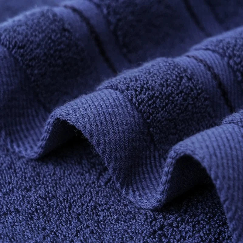 Luxurious 100%Cotton Towel Set Bunndle,Ultra Soft Blue Hand+Face+Bath Towel.