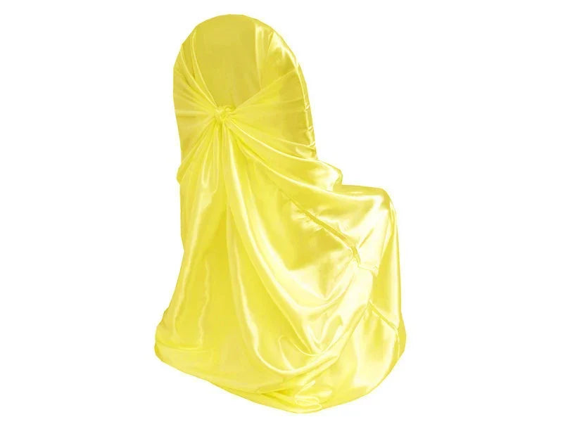 BITFLY Self Tie Satin Chair Covers Wedding Banquet Party Decoration Annual Dinner Supplies Universal Home Decor