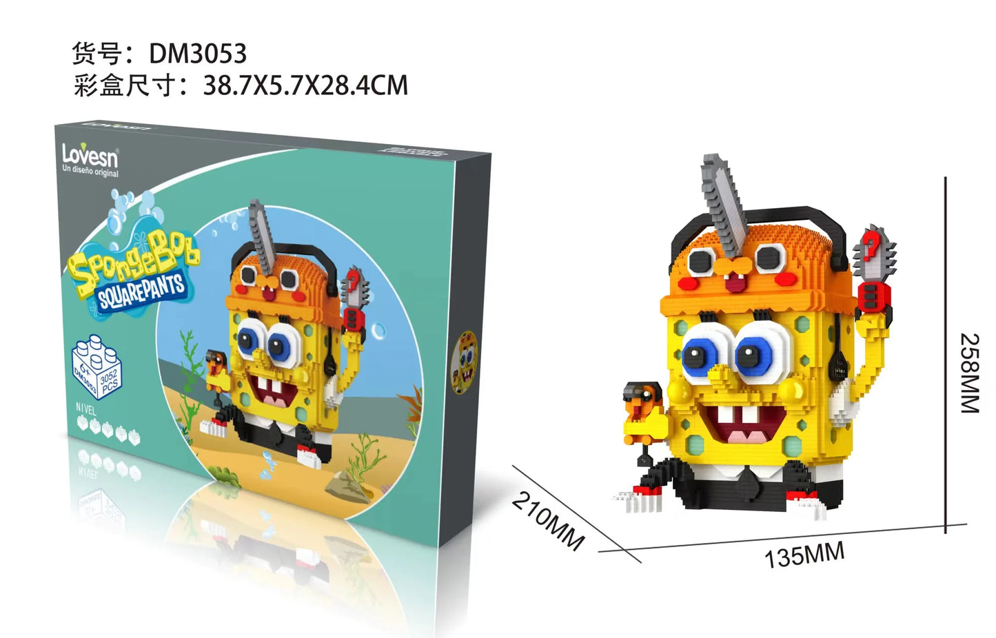 Harry Potter Micro Building Block Stitch Anime Squirtle SpongeBob Buu Hulk Assembled Model Mini Brick Figures Toys For Kids