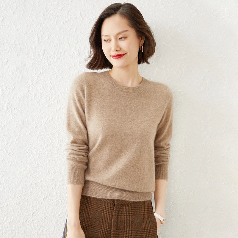 YSC Classic style Hot sales of Cashmere Sweater round collar Fashion on the solid color long sleeve knitted Pullover S-XXXL