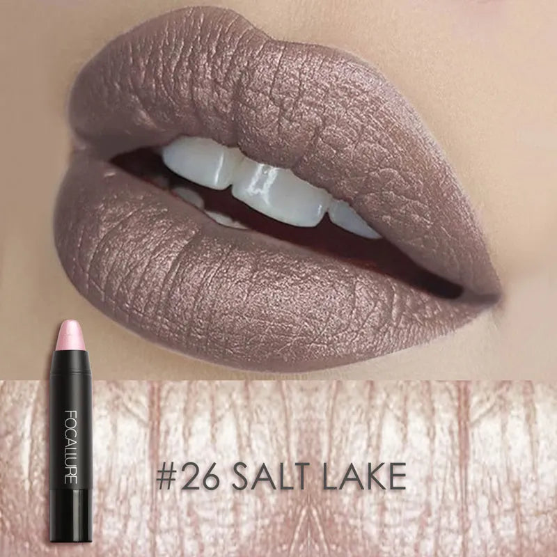 FOCALLURE 31 Colors Matte Lipstick Pencil High Crayons Gloss Long-lasting Waterproof Lip Balm Pen Lips Makeup Women Cosmetics