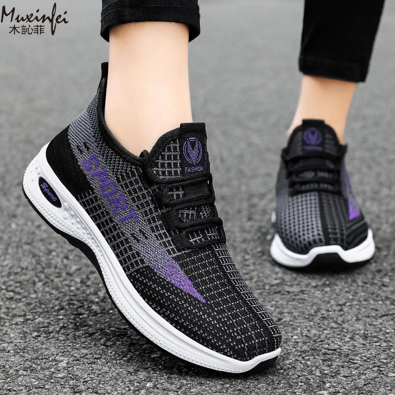 New Spring Fabric Shoes for Women Anti Slip Soft Soled Flat Shoes Casual Sports Shoes Comfortable Women's