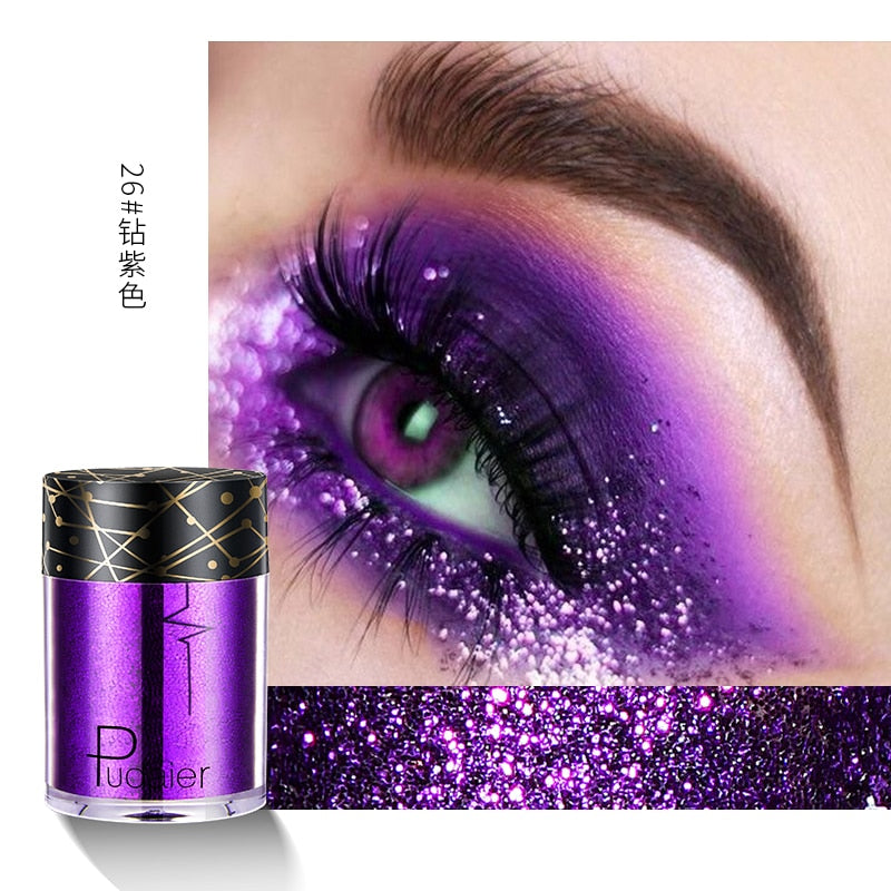 New Glitter Eye Shadow Professional Makeup Monochrome Shining Eyeshadow Sequins Universal Party Cosmetic Palete
