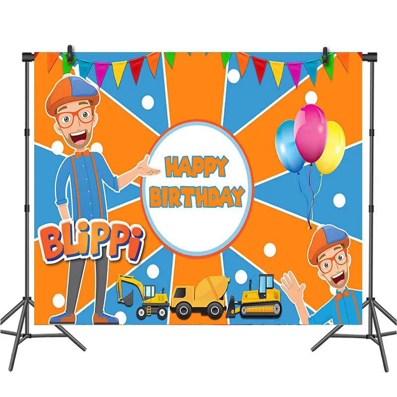 Bli-Ppi-Toy Theme Party Supplies Disposable Set Background Balloon Banner