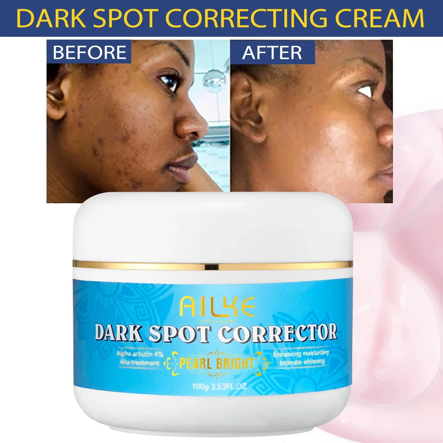 AILKE Natural Multi-Vitamin Lightening Skin Care Kit, Moisturizes, Even Toning, Remove Blemishes, Clean & Soothing Skin