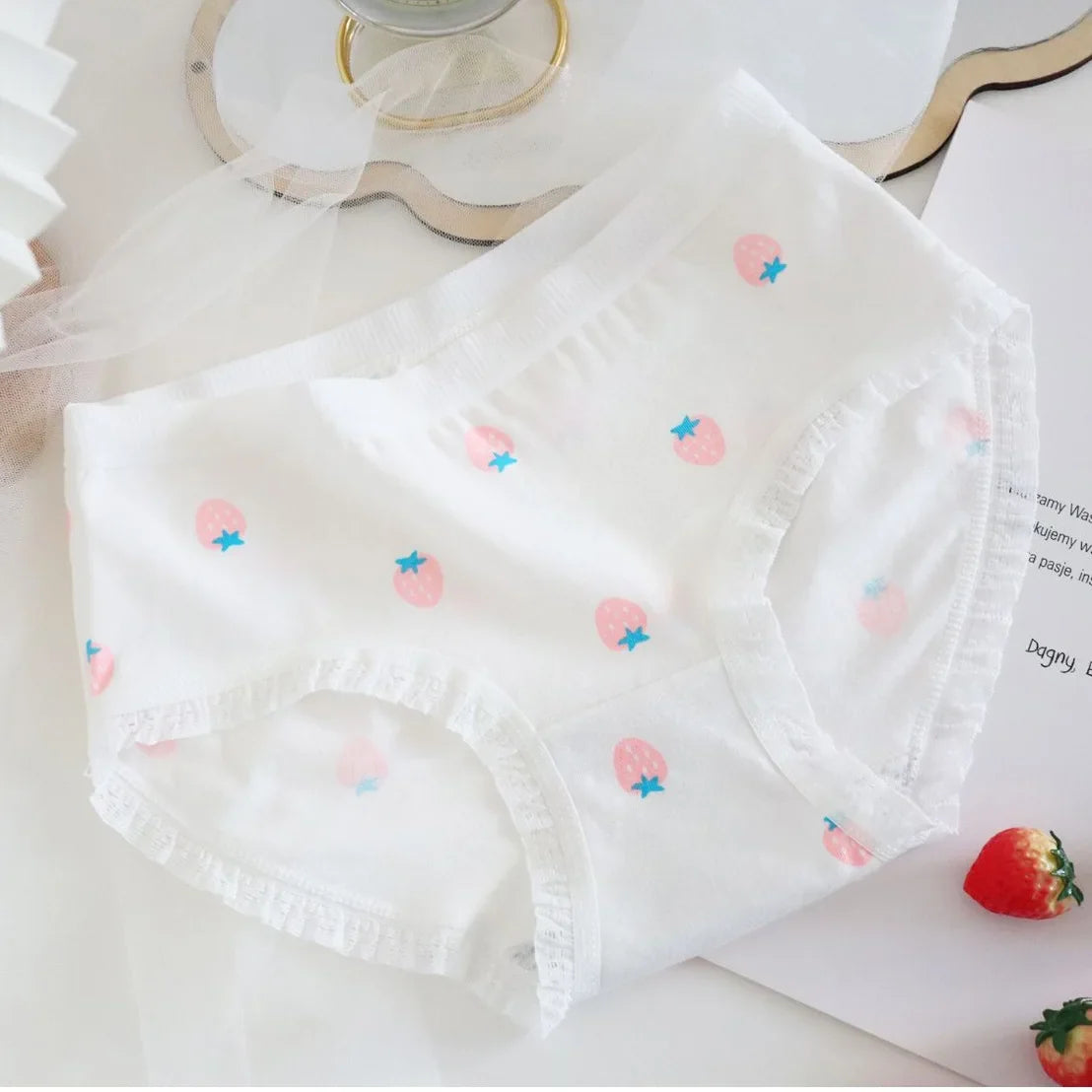 Teenage Triangle Panties Kids Solid White Underwear Pants Pure Cotton Breathable Underpants Child Girls Briefs For 7-16 Years