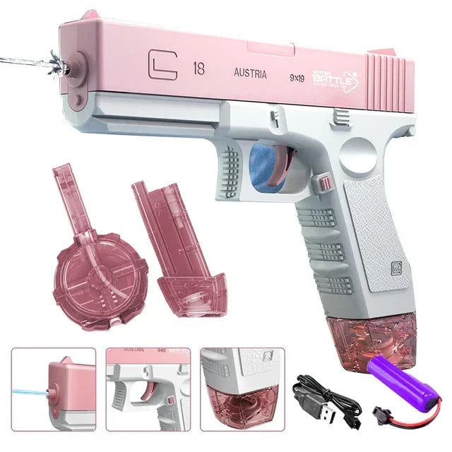 Kids Electric Water Gun Toys Summer Outdoor Beach Battle Game Full Induction Absorb Water Spray Guns for Children Gift