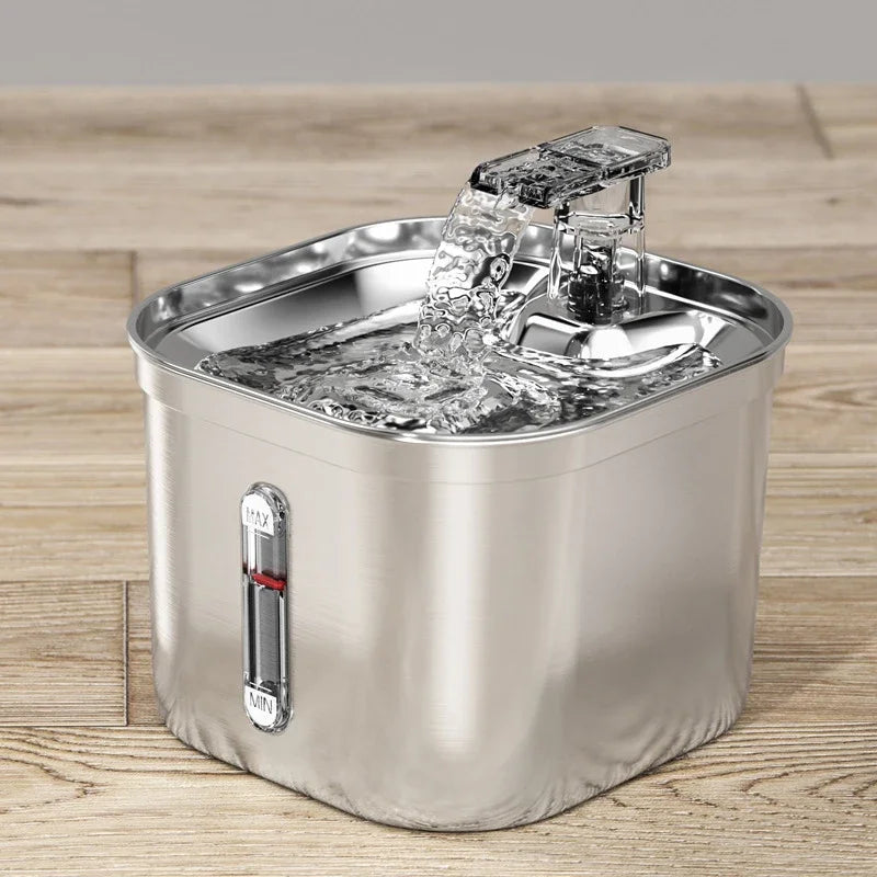 Stainless Steel Automatic Pet Water Dispenser Cat Drinking Fountain With Sensor Filter Cats Dog Ultra Quiet Pump Water Foutain