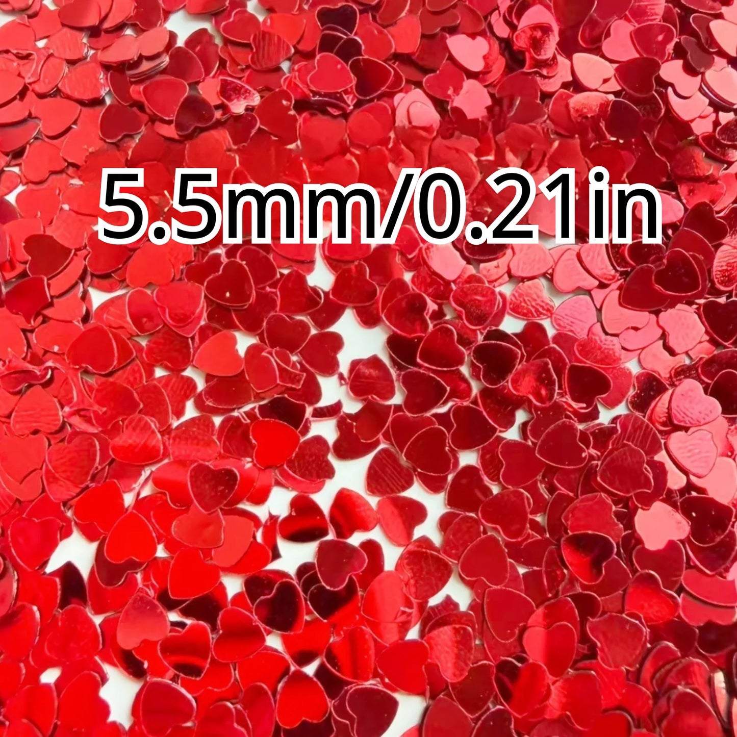 600/1000/2000 Pieces of 0.55 cm Rose Red Heart Shaped Paper Flower - Rose Red Color Perfect for Valentine's Day, Wedding, Birth