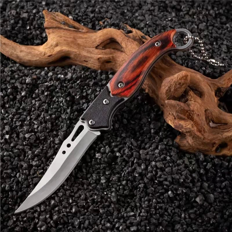 Compact Folding Knife with Durable Stainless Steel Blade, Multi-functional Survival Camping Tool