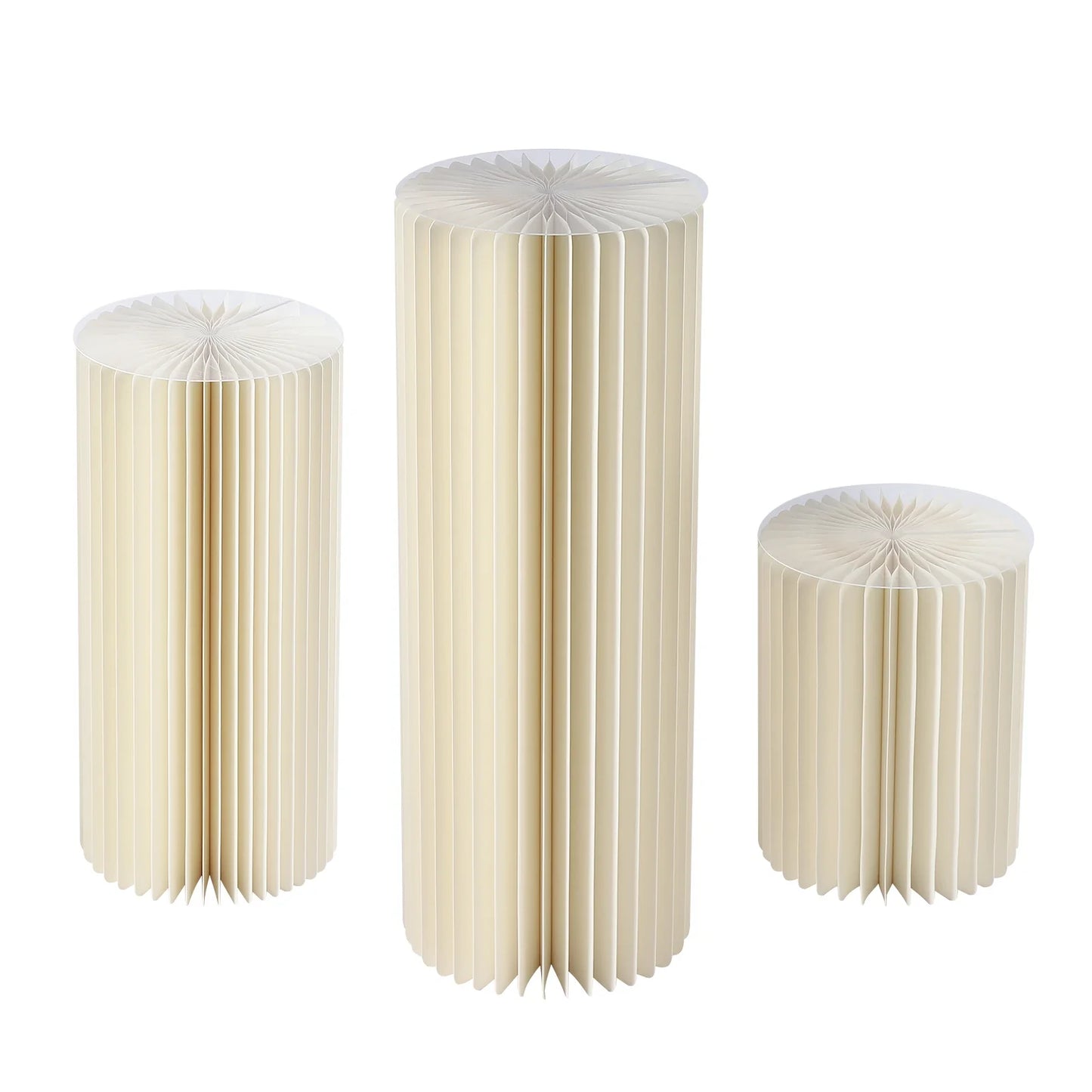 2/3/4PCS Wedding Party Flower Stand Cylinder Cardboard Centerpiece with Pvc Panels Cylinder Flowers Stand Wedding Centerpieces