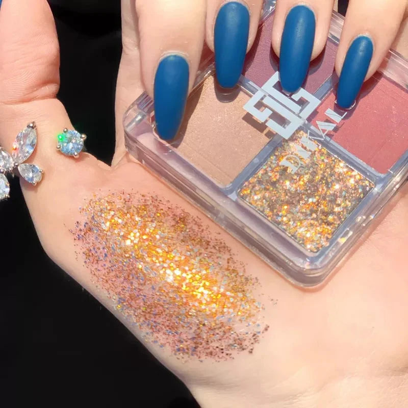 NEW IN Color Sequins Matte Eyeshadow Palette Shiny Waterproof Long-lasting Glitter Eye Shadow Diamond Shimmer Pigment Make Up Pa
