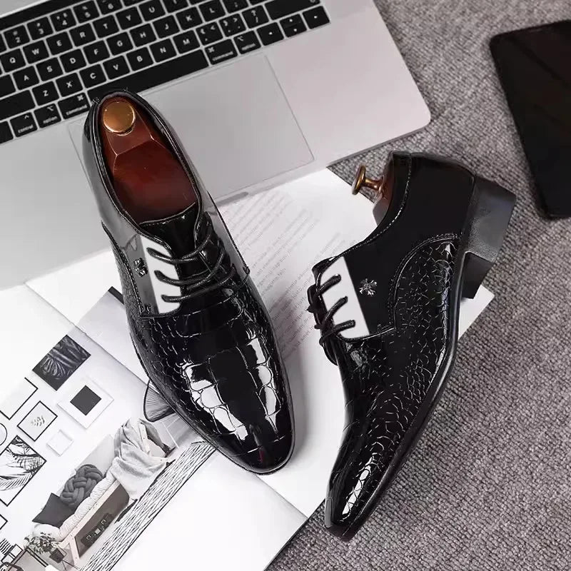 Pointed Toe Dress Plus Size Shoes, Newest Italian Oxford Shoes for Men.