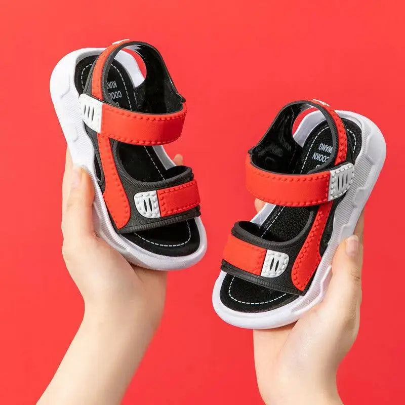 Children's Sandals, Summer New Style Imitation Leather, Soft Bottom Beach Sandals.