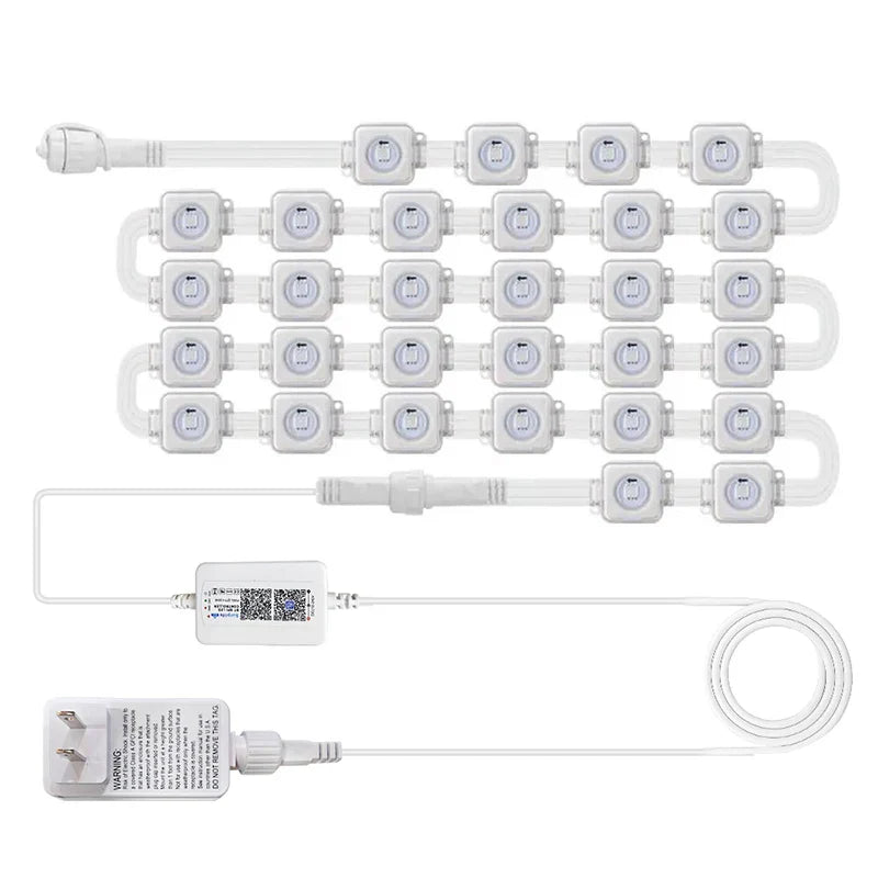 RGB Eaves Lights 30M Permanent Outdoor LED Light String Strip APP Smart DlY Auto Scene Lighting Effects Christmas Holidays Decor