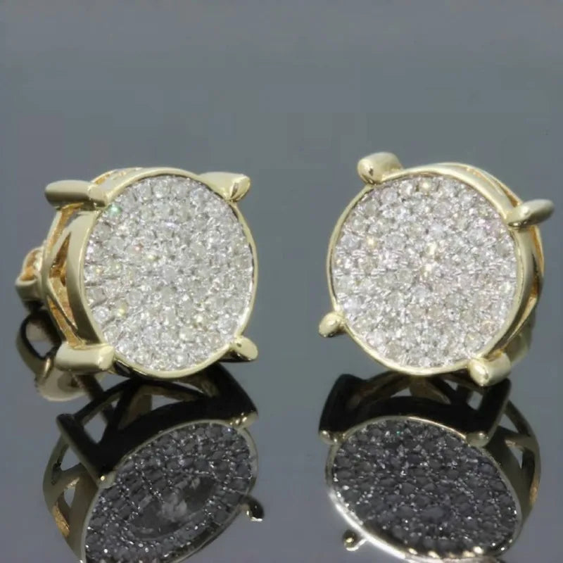 Delicate stud earrings for men and women Square accessories suitable for wedding parties go with everything