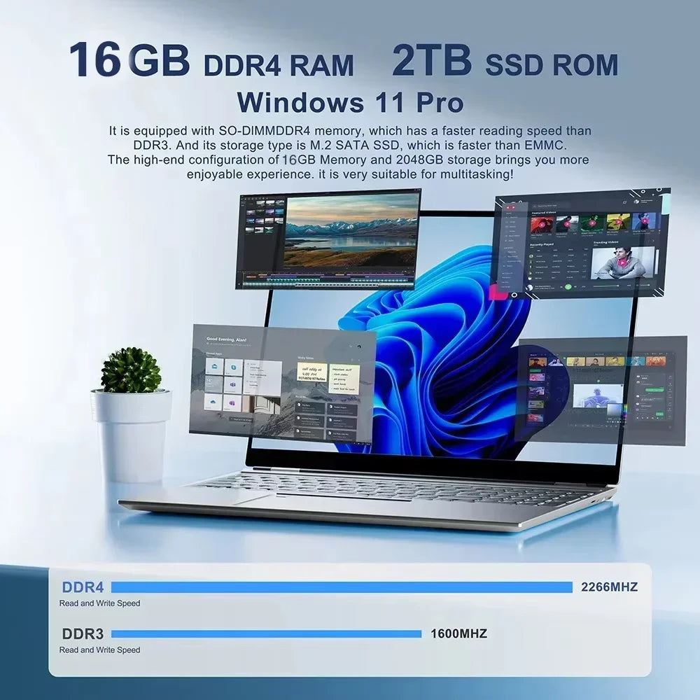 2026 New 14.1" intel Core i9-10980HK laptop 16GB RAM 1/2TB SSD Portable laptops Windows 11 Pro Office Gaming Notebook computer