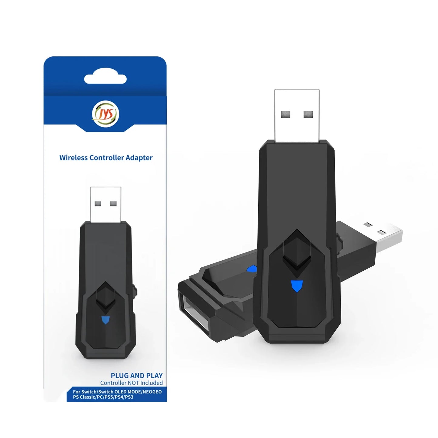 Wireless Controller Adapter P5146 for Switch/Switch OLED,PS5,PS4,PS3,PC& NEOGEO. Game Controller Converter with Headset Support