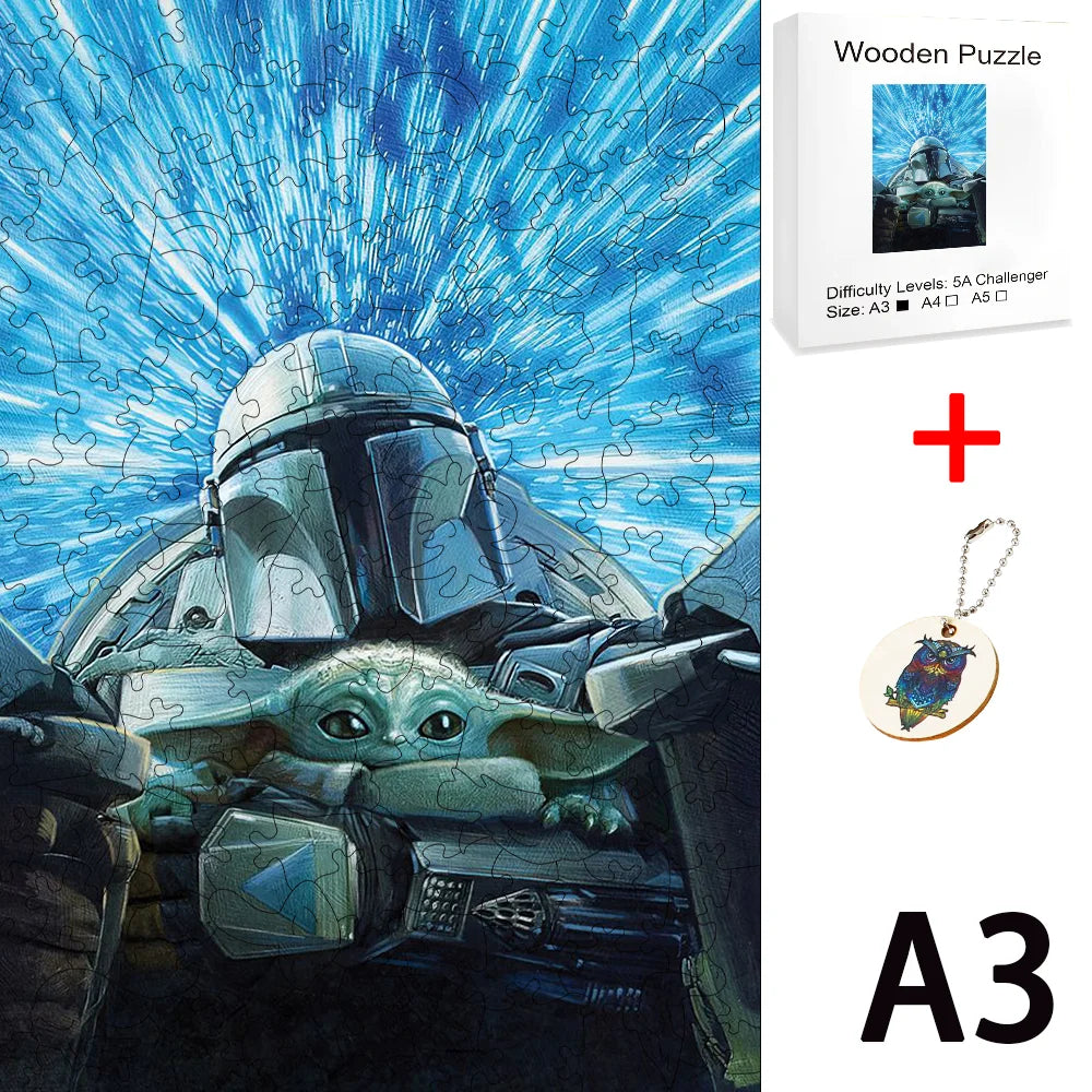 Star Wars Wooden Puzzle Board Games for Children Hobby Jigsaw Table Game Craft Toys Diy Fidget Christmas Building Blocks Model