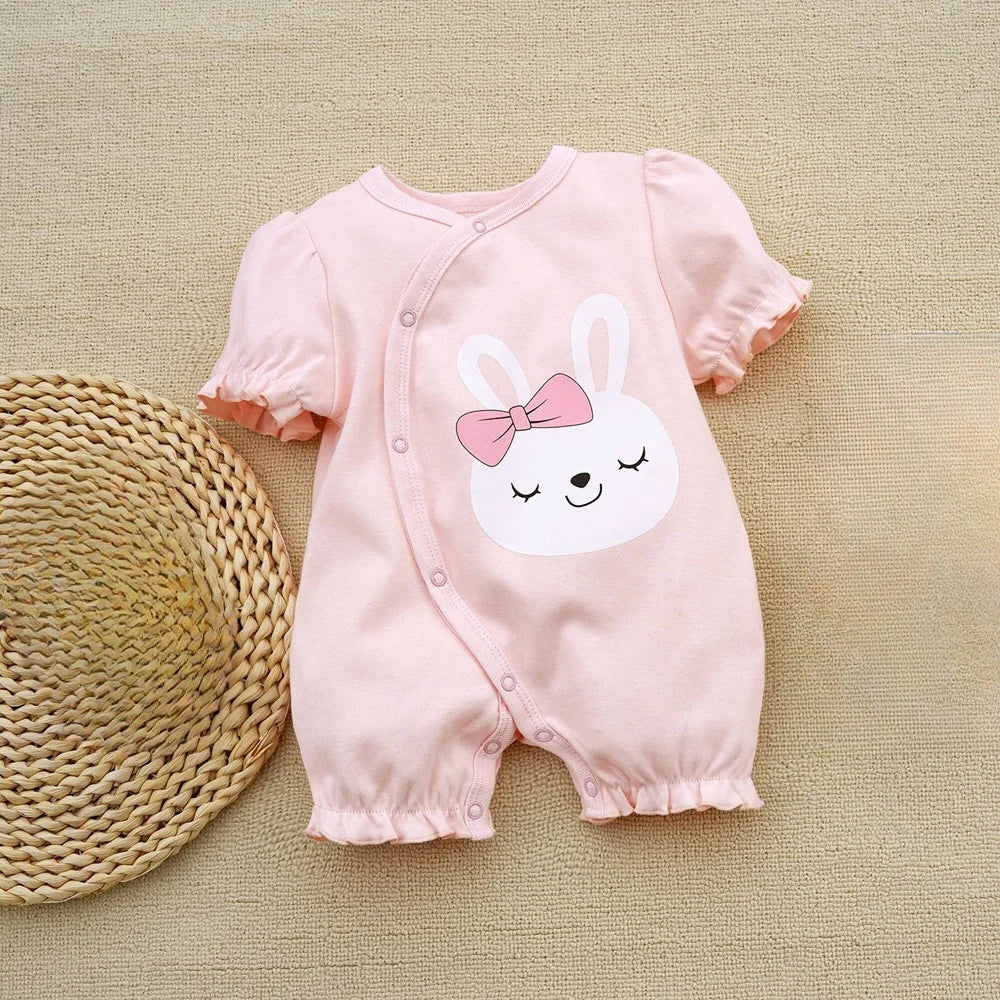 3-18 Month Baby Summer Clothes Rompers Girls Overalls Short Sleeve