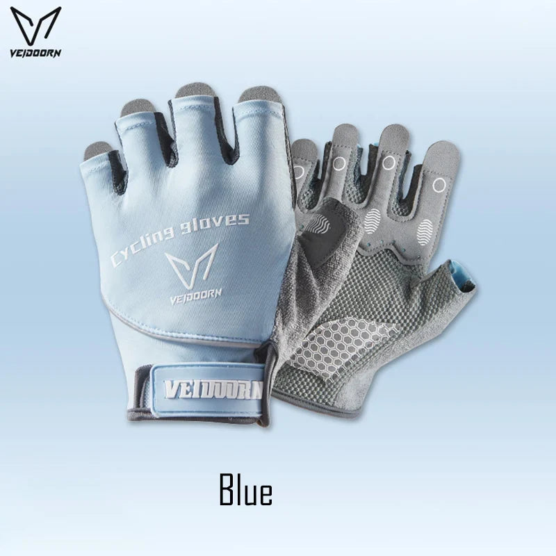 Veidoorn Men's Women's Workout Gloves for Gym Weight Lifting Non-Slip Palm with Padding Breathable Towel Finger for Sweat Wipe