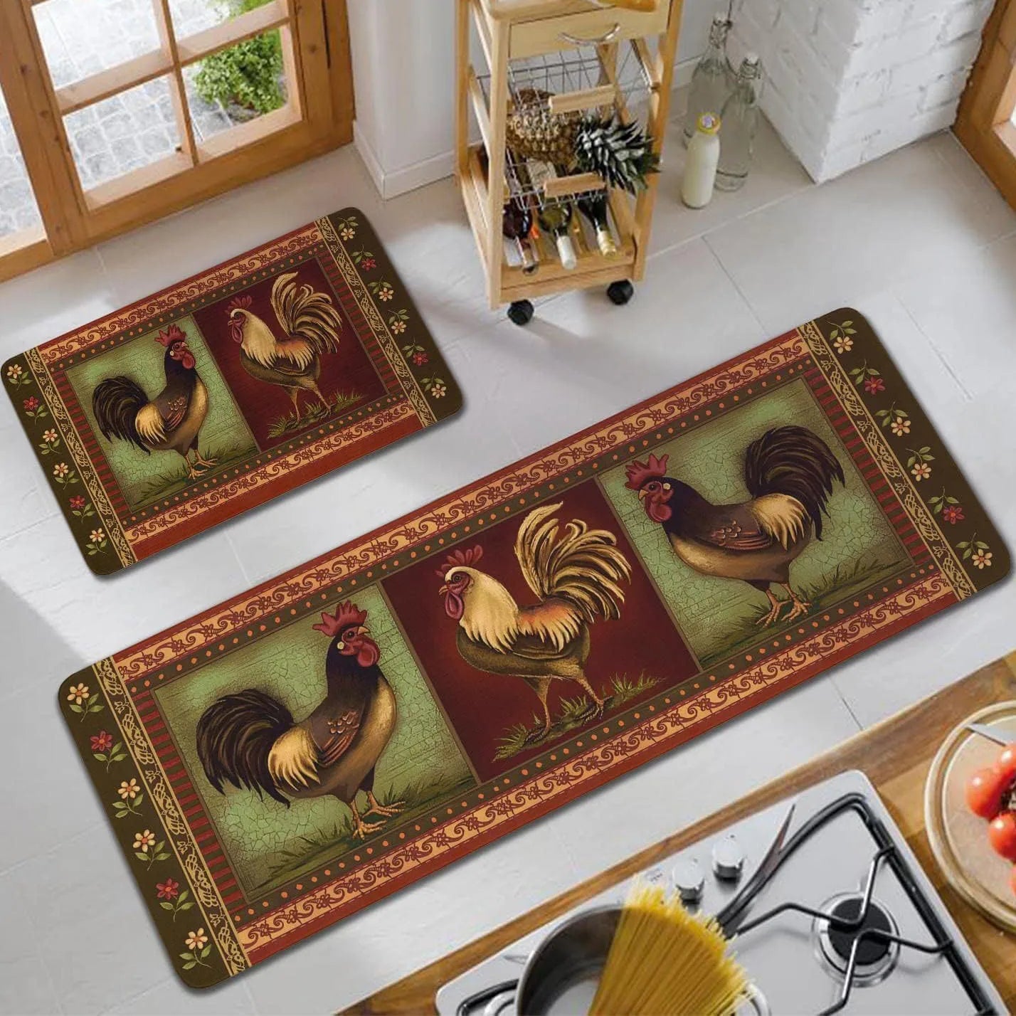 Kitchen Mat Non-slip Kitchen Rug Kitchen Carpet Absorbent Mat Hallway Bedroom Living Room Long Floor Carpet Entrance Doormat