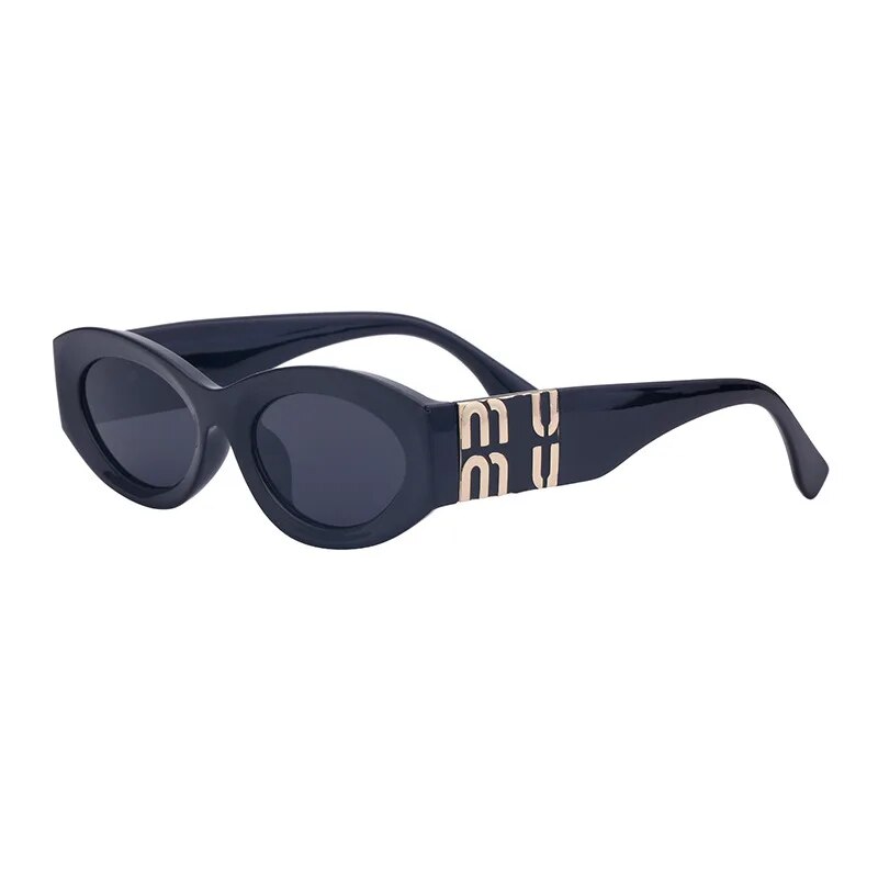 Vintage Oval Women's Sunglasses Luxury Designer Brand Men's Small Frame Cat Eyes Sunglasses gafas de sol UV400