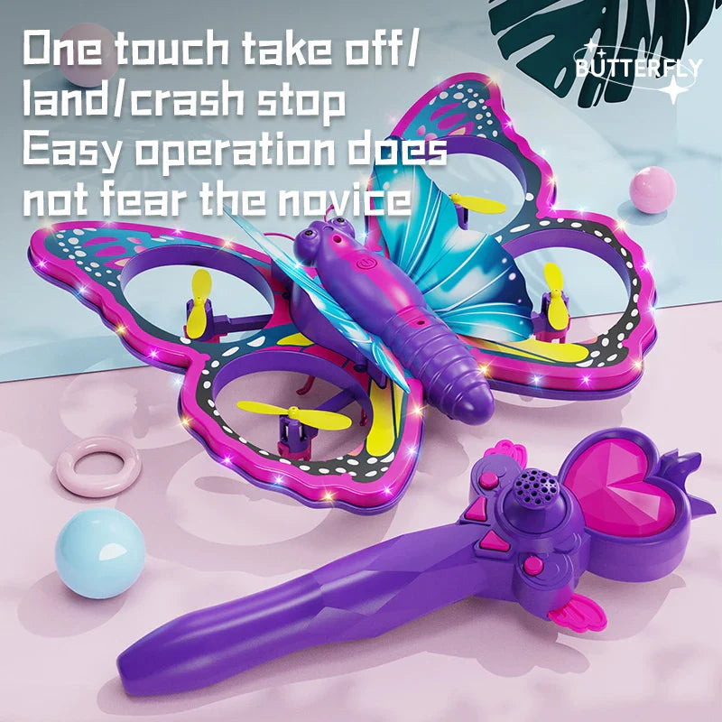 2.4G V40 Quadcopter Butterfly Drone Quadcopter Children Toy Remote Controlled Flight Model Airplane Toy Gift