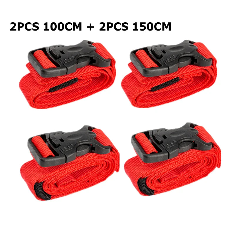 4/2/1pcs Cargo Tie Luggage Lash Belt Strap Buckle Camping Nylon Travel