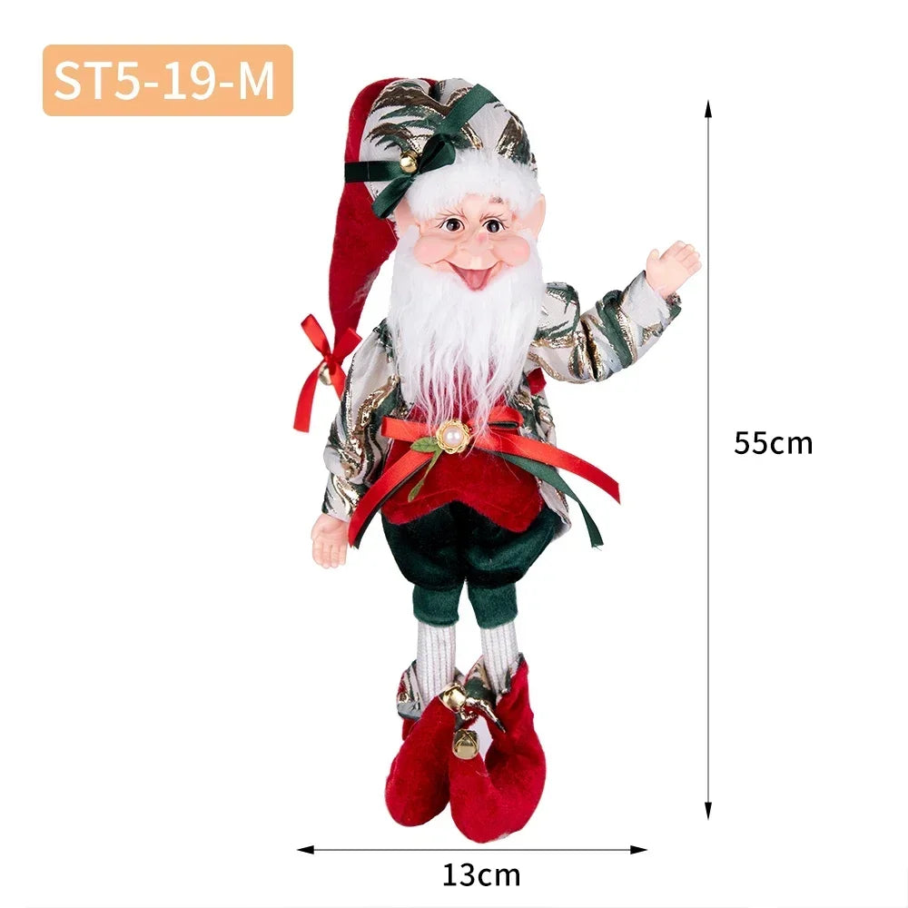 2024 New Christmas Elf Plush Toy Home Decor Couple Elves Holiday Dolls Toy New Year Gift Kids Room Decoration Navidad Natal Xmas