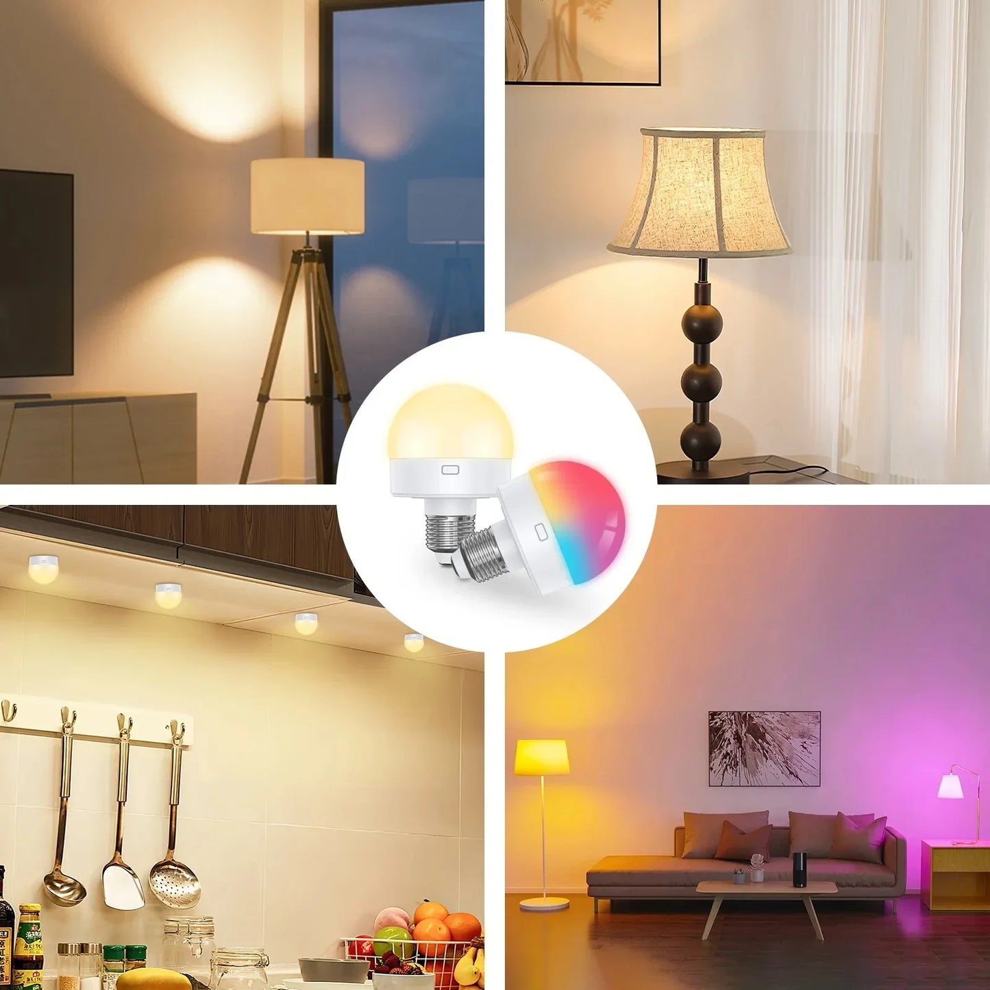 LED Night Light Rechargeable Light Bulbs 5V USB E27/E26 LED Lamp RGB Stand Light Night Lights Remote Control Lighting Home Decor