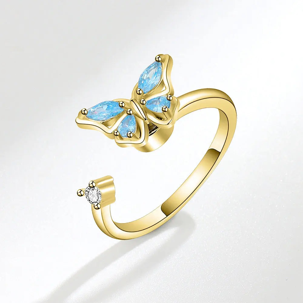 Vintage Dandelion Anxiety Ring Fidget Spinner Rings for Women Stackable Finger Ring Anti Stress Engagement Jewelry Rotate Gifts