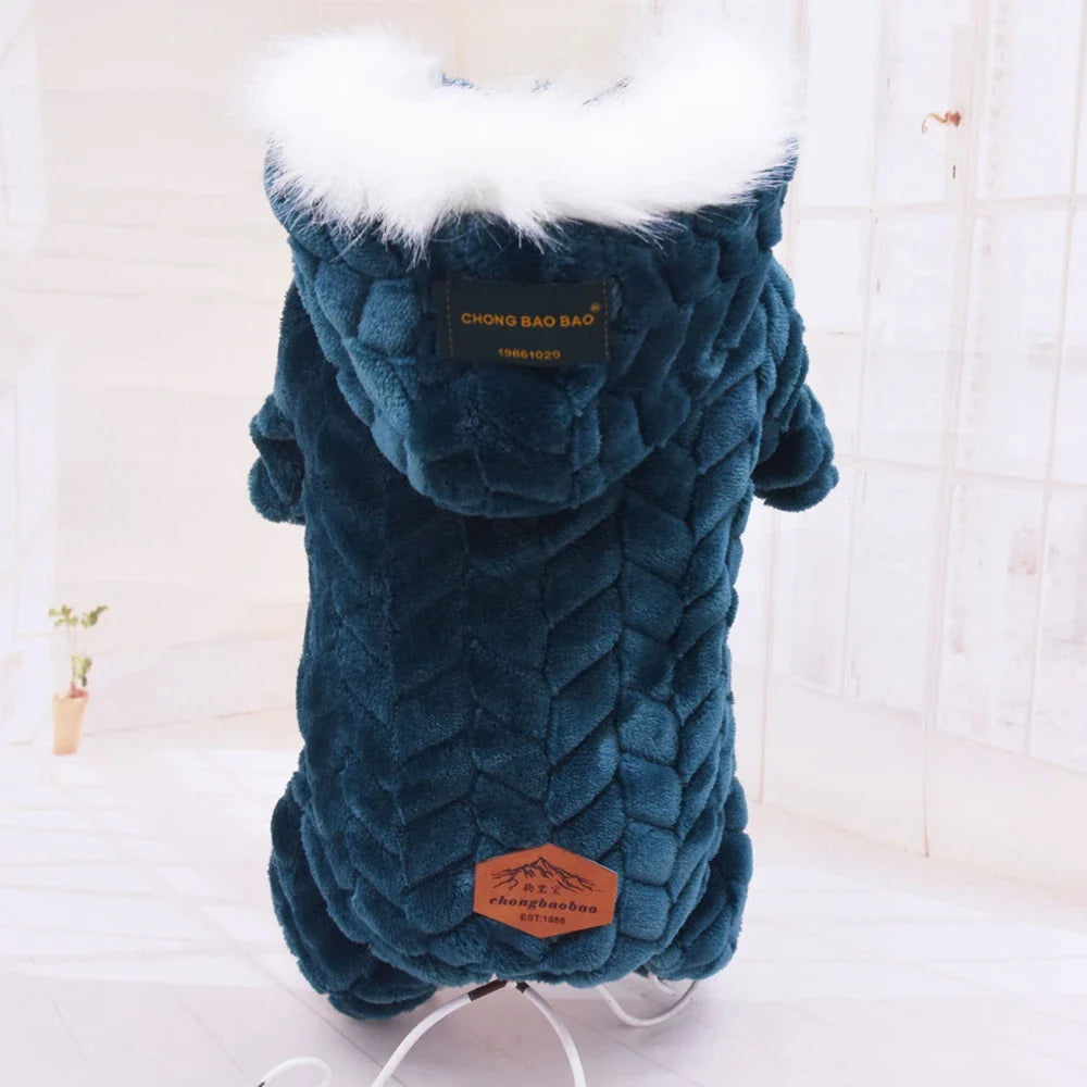 Pet Dog Clothes Winter Warm Fleece Dogs Jumpsuits Pet Clothing for Small Dogs Puppy Cats Hoodies Jacket Chihuahua Yorkshire Coat