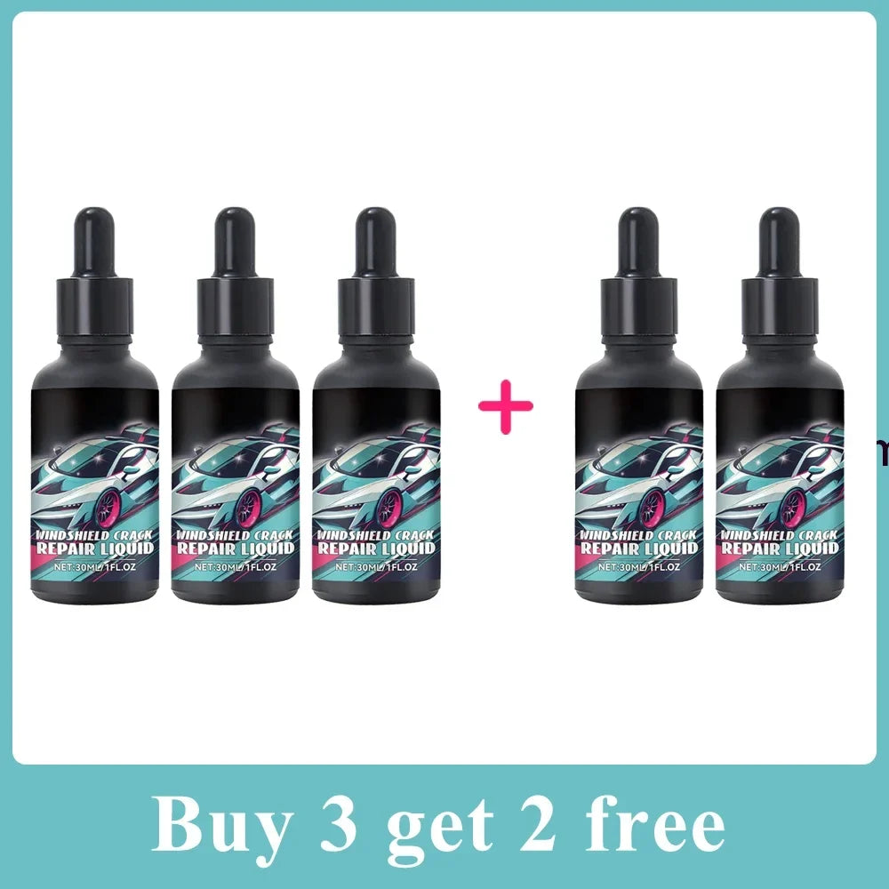 Magic Windscreen Crack Repair Set - Auto Glass Scratch Eraser for Cars Trucks Motorcycles