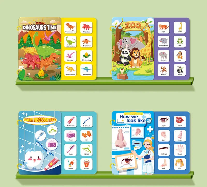 Preschool Busy Book for Toddlers Kids Early Education Montessori Toys 12 Themes Matching Quiet Books Kindergarten Learning Aids
