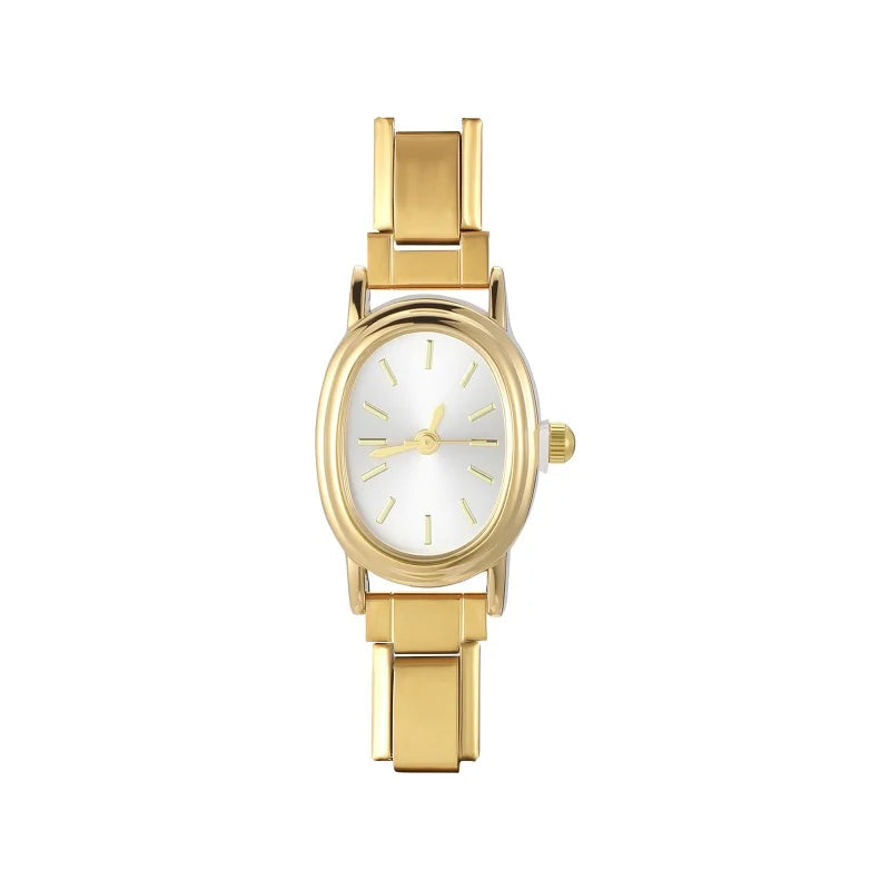 1PC 's Stainless Steel Round Simple Watch Bracelet Bangle for Friend