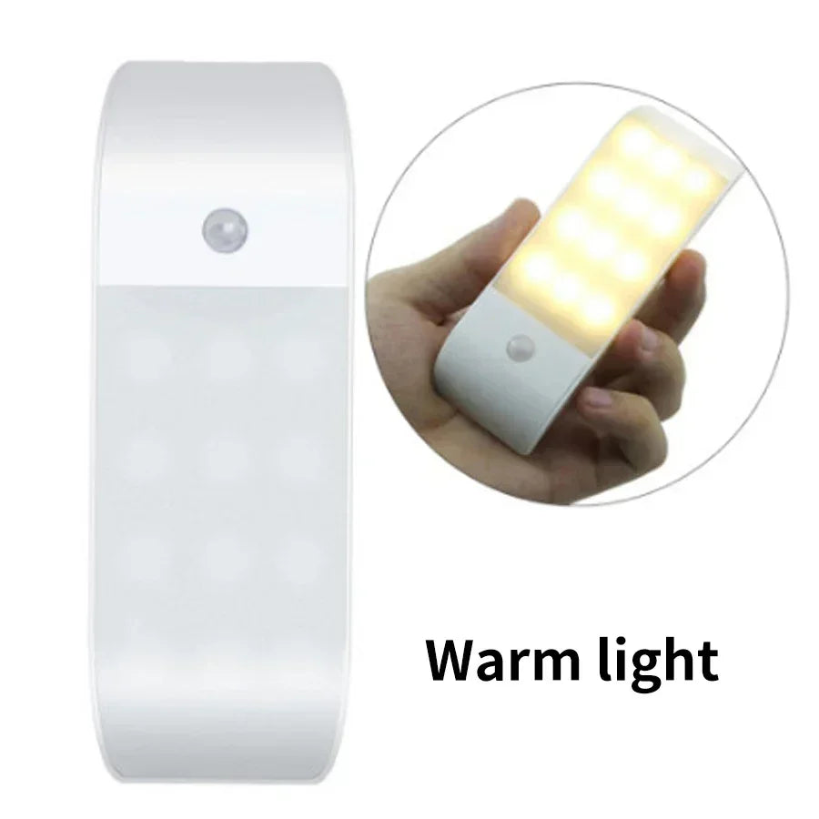 Motion Sensor LED Night Light Rechargeable Cabinet Light Wireless Magnetic Night Light for Bedroom Kitchen Closet Hallway Stairs
