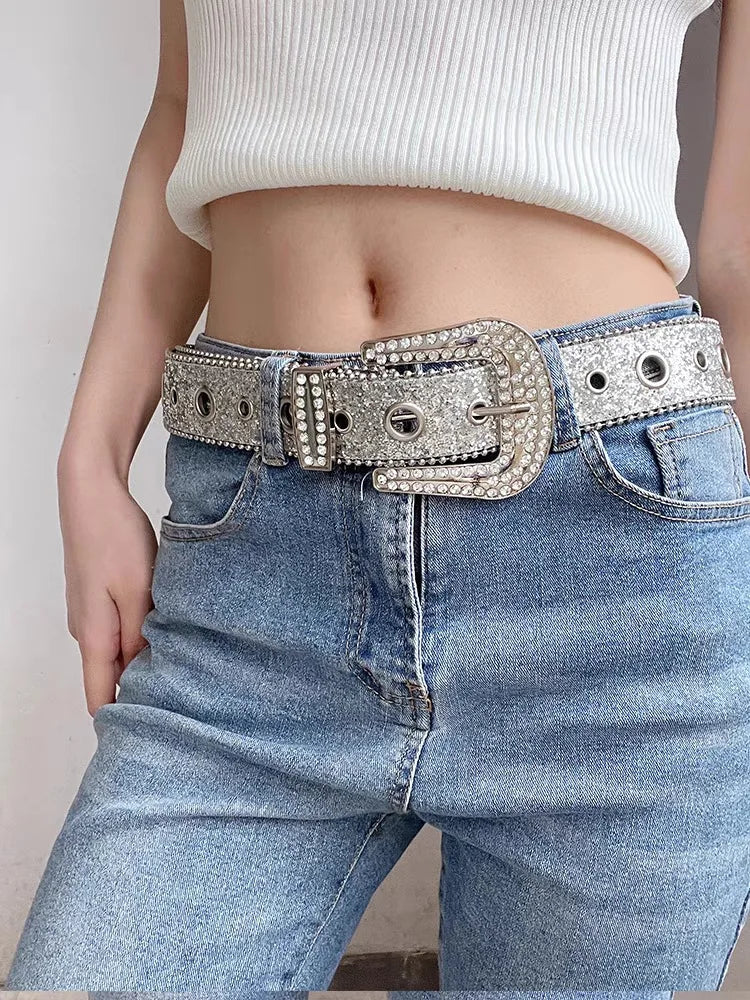 EtherealBe Gothic Rhinestone Belt for Women