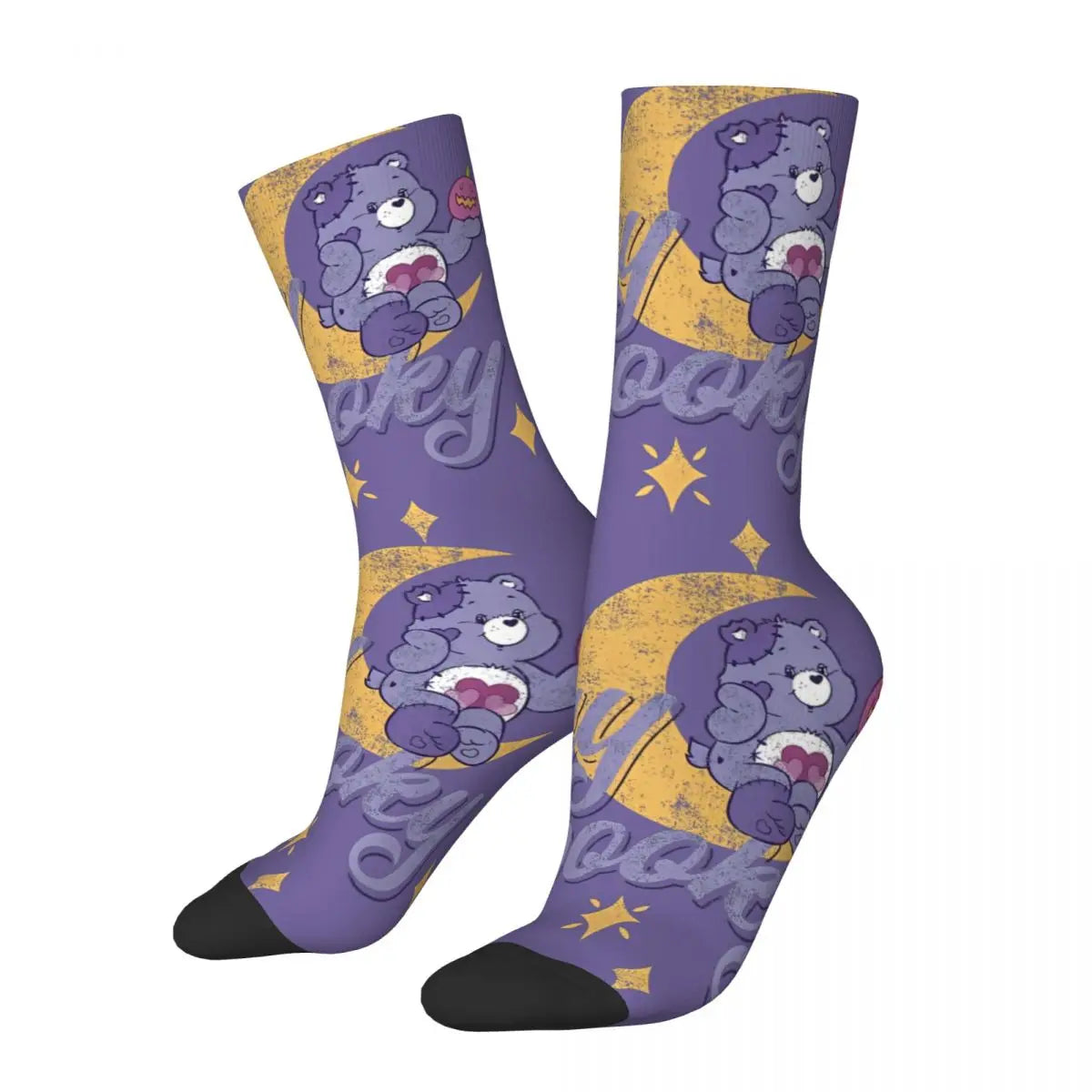 Autumn Winter Funny Unisex Care Bears Fall Halloween Harmony Bear Stay Spooky Socks Sweat Absorbing Soccer Socks