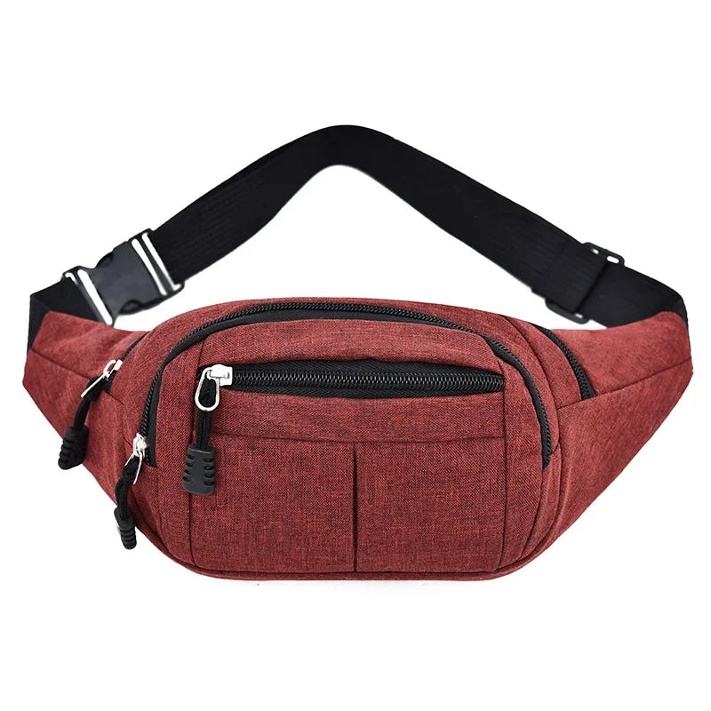 Men's Breast Package Waterproof  Sports Bag  Crossbody Banana Bag