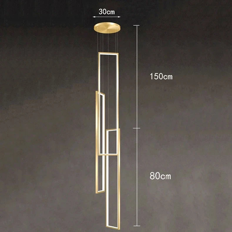 Modern ring stairs led lights pendant light lamps for living room led Chandeliers for dining room hanging light indoor lighting