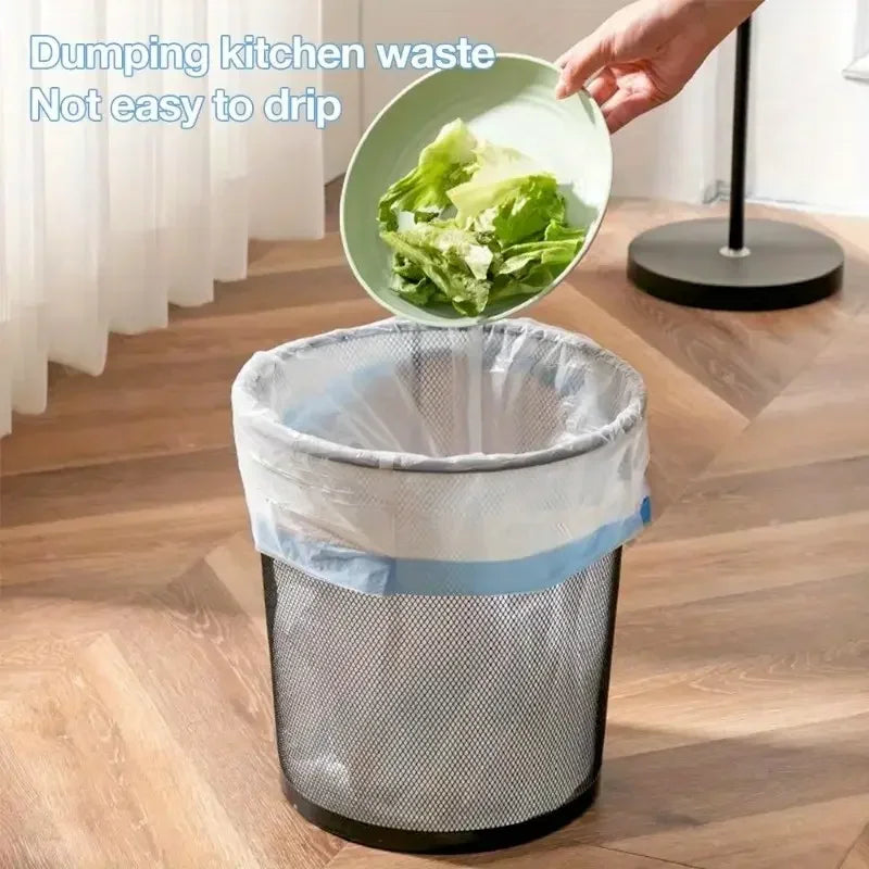 Drawstring Garbage Bag Household Portable Kitchen, Thickened Large Student Dormitory, Automatic Closing Thick Plastic Bag.